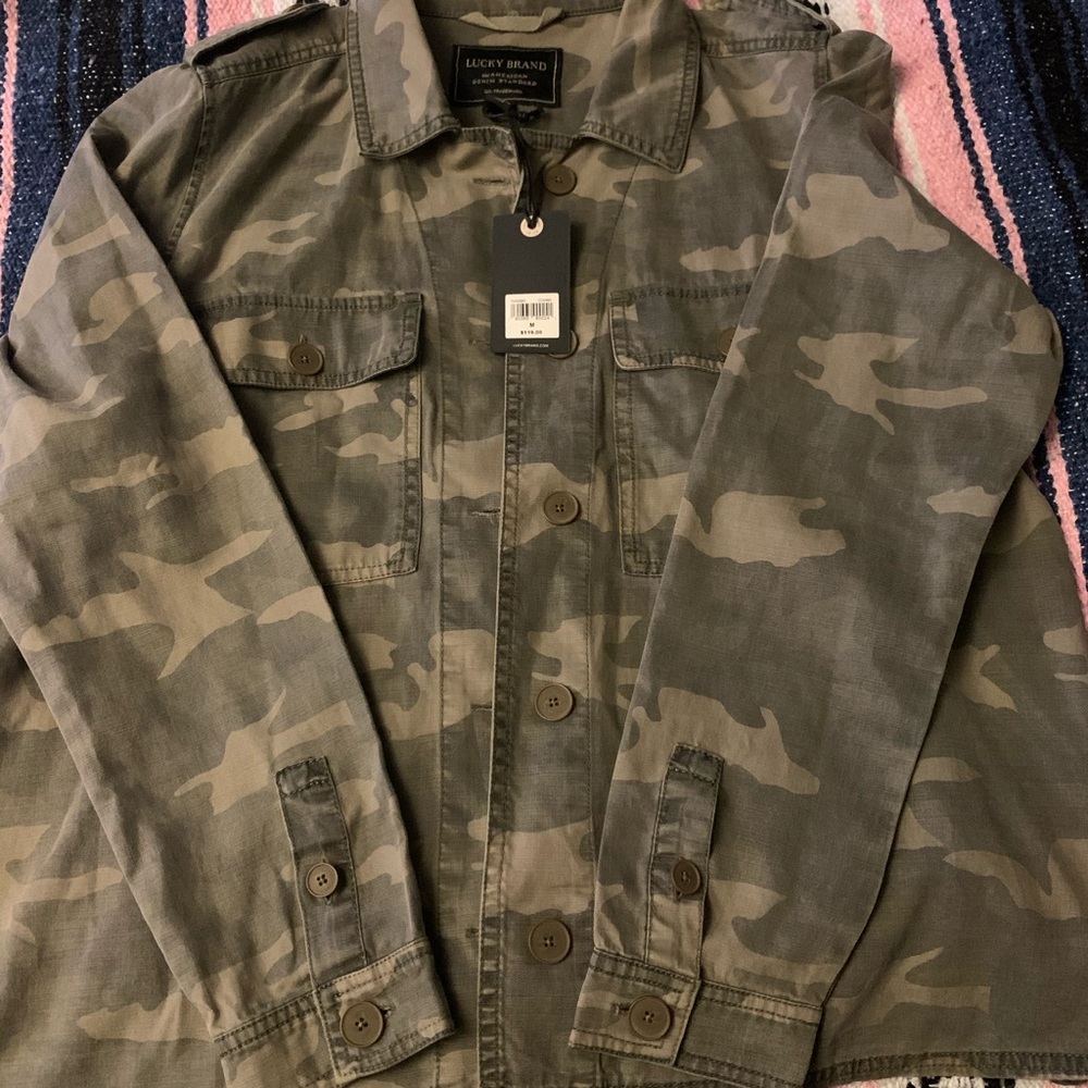 Lucky Brand Camouflage Shirt Jacket